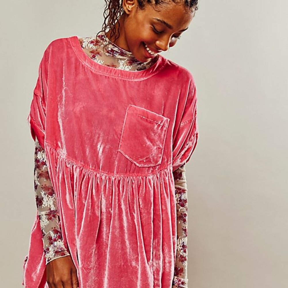 We The Free People Moon City Velvet Tunic